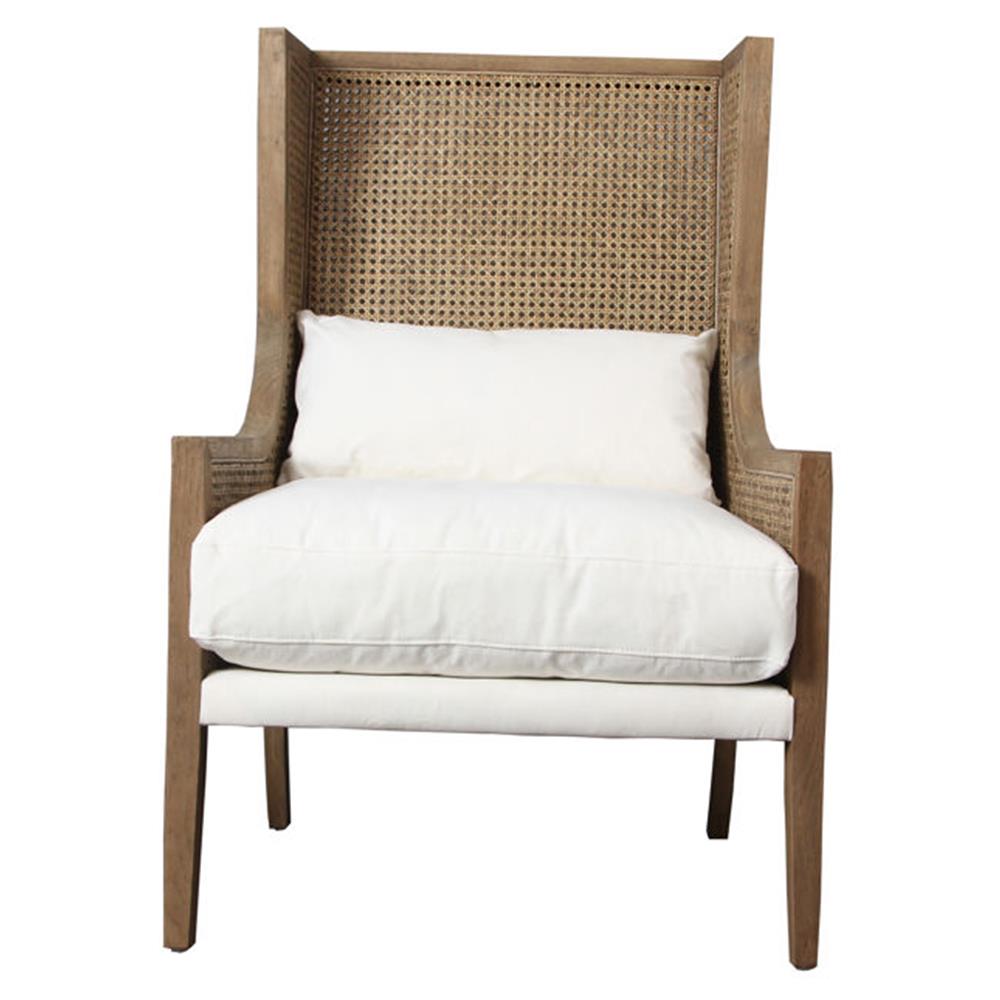 FRENCH LEAN CANE WING CHAIR
